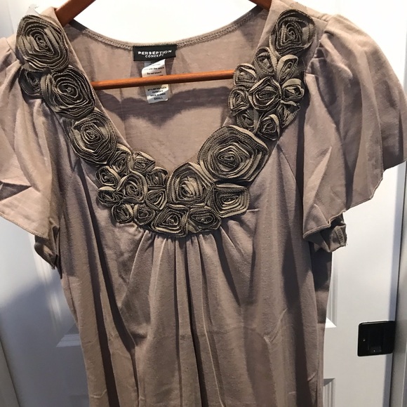 Perception Concept Floral Embellished Top  S - Picture 2 of 4